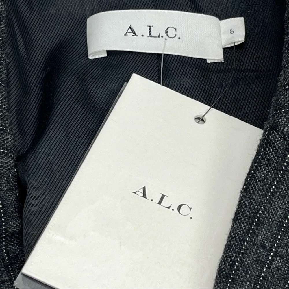 A.L.C.‎ Chadwick Metallic Stripe Double Breasted Blazer Jacket Size 6 90s NEW - Picture 3 of 16